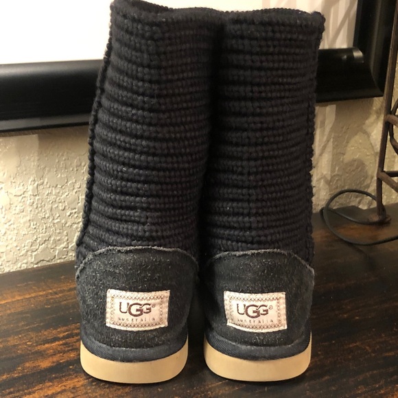 UGG Black Knit Boots 6 *Read description* - Picture 3 of 9